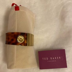 Ted Baker London tortoise & gold tone cuff bracelet